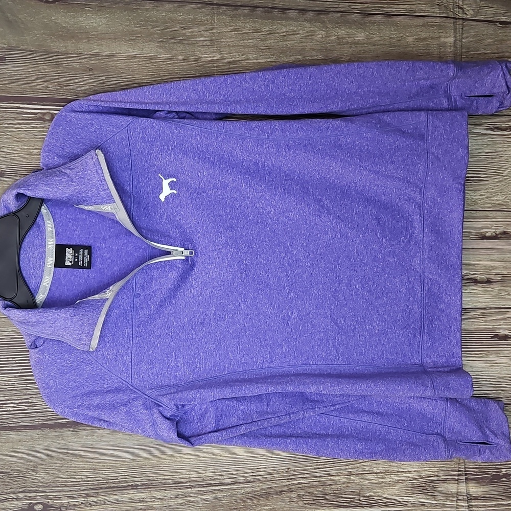 Womens Pink Victoria’s Secret Dri-Fit Quarter Zip Sz Medium Purple